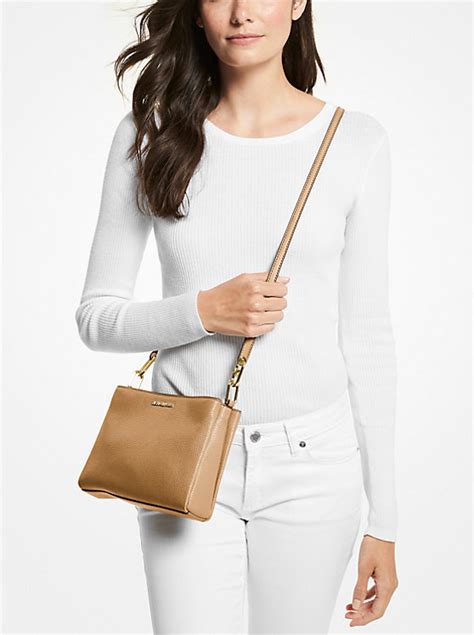 michael kors trisha tote|trisha medium pebbled leather bag.